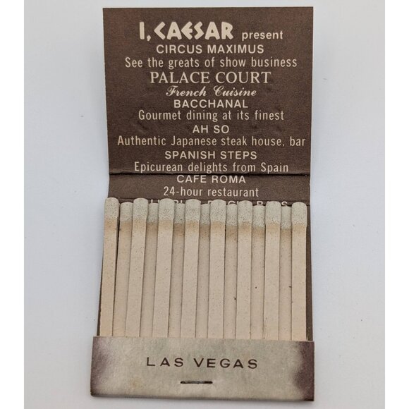 Vintage Caesars Palace Matchbook Las Vegas Vintage Matchbook - Picture 3 of 4